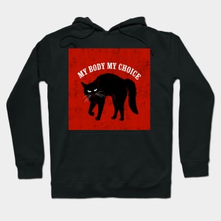 My Choice Red Background Hoodie